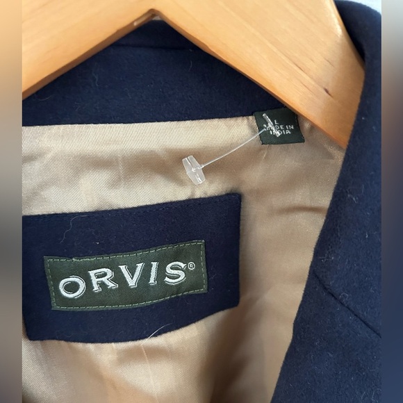 Orvis Waistcoat Mens Navy Blue Moleskin Cotton Utility Country Shooting - Picture 2 of 8